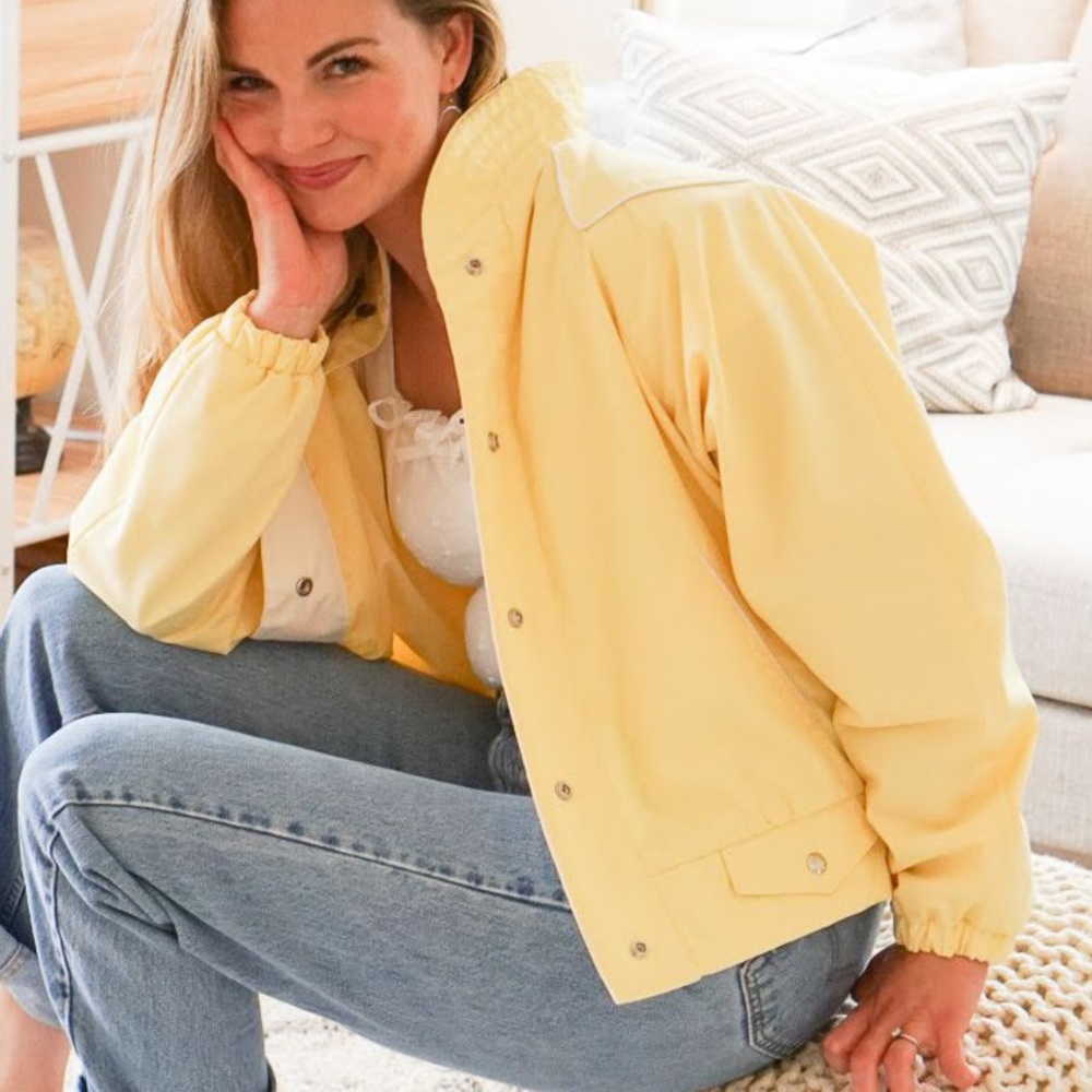 Yellow Windbreaker Jacket